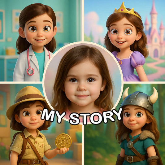 My Story fully personalized children’s book with custom photo and theme – PixiTales